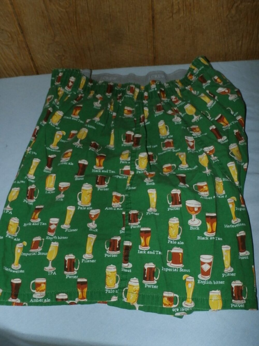 J. Crew Men's Beer Mugs Boxer Shorts Cotton Lounge Sleepwear  Size Small